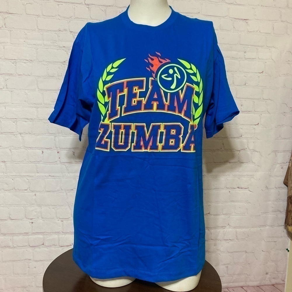 ZUMBA T-Shirt “TEAM ZUMBA” customazible 100% cotton Large new
